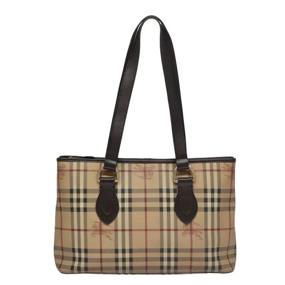 Burberry Nova Check Beige Canvas Tote Bag (Pre-Owned) - Picture 1 of 16